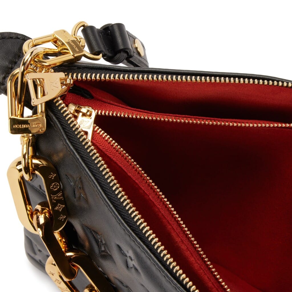 Black Monogram Puffy Lambskin Coussin BB Gold Hardware, 2021