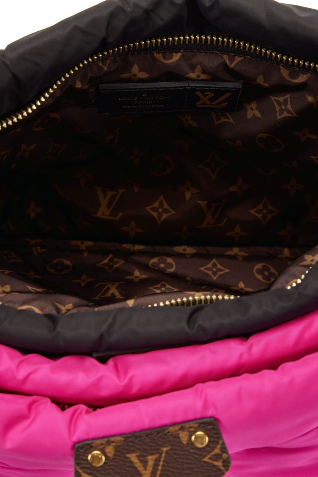 Pink and Black Monogram Econyl Nylon Maxi Multi Pochette Gold Hardware, 2021