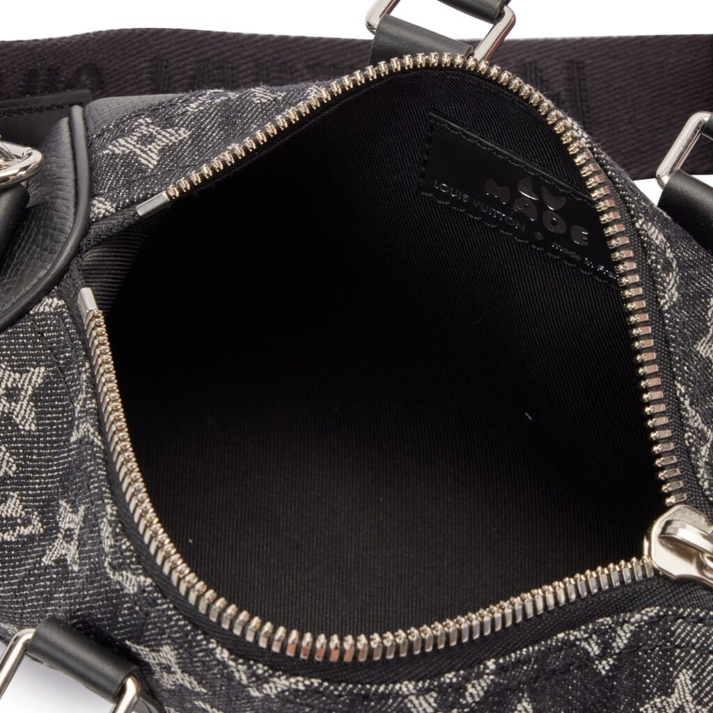 Virgil Abloh Black Monogram Denim and Taurillon Leather Keepall XS, 2019