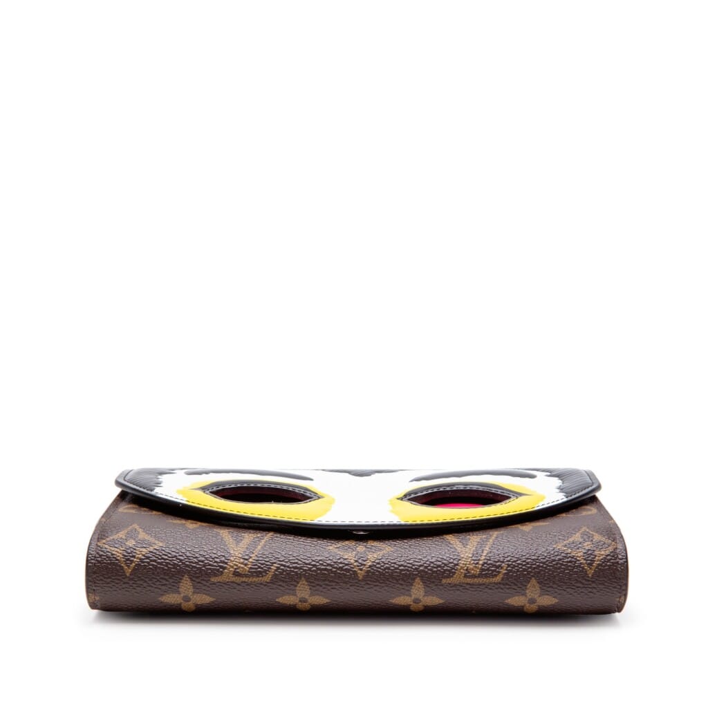 Multicolor Epi and Brown Monogram Coated Canvas Kabuki Mask Chain Wallet Silver Hardware, 2017