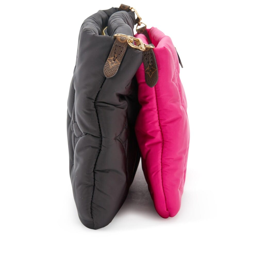 Pink and Black Monogram Econyl Nylon Maxi Multi Pochette Gold Hardware, 2021