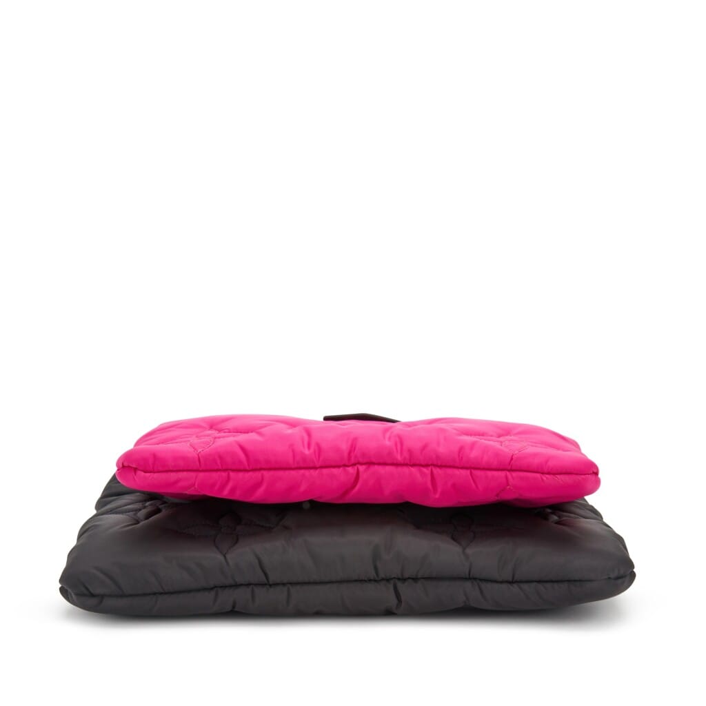 Pink and Black Monogram Econyl Nylon Maxi Multi Pochette Gold Hardware, 2021