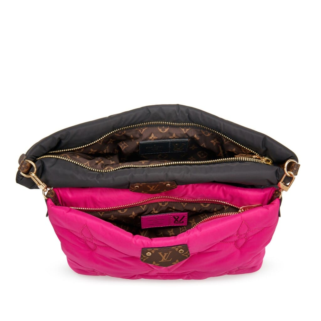 Pink and Black Monogram Econyl Nylon Maxi Multi Pochette Gold Hardware, 2021