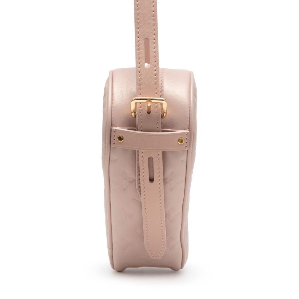 Dragée Light Pink Monogram Embossed Puffy Lambskin Sac Coeur Gold Hardware, 2021