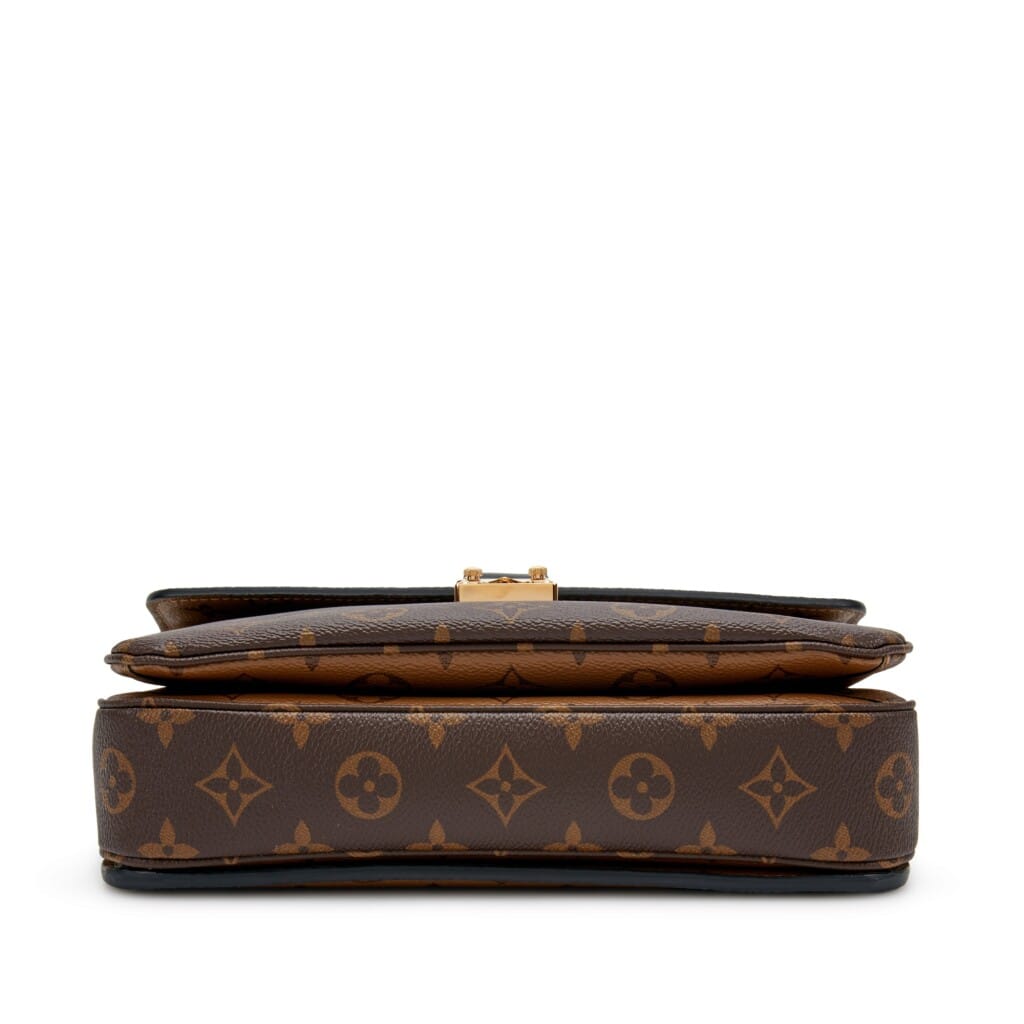 Brown Reverse Monogram Coated Canvas Pochette Métis Gold Hardware, 2021
