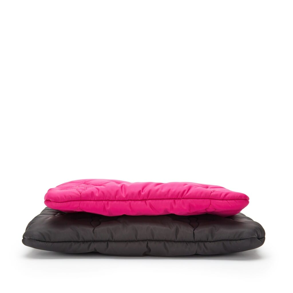 Pink and Black Monogram Econyl Nylon Maxi Multi Pochette Gold Hardware, 2021