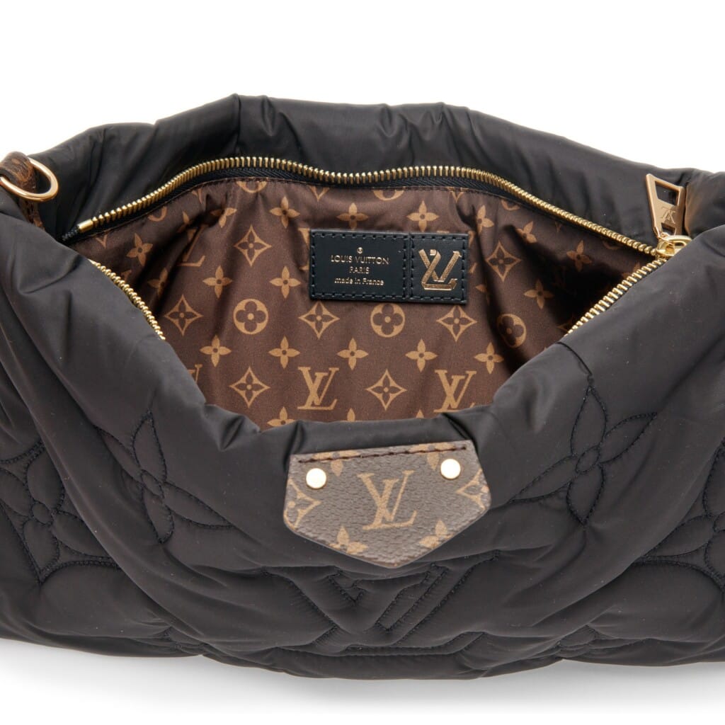 Pink and Black Monogram Econyl Nylon Maxi Multi Pochette Gold Hardware, 2021