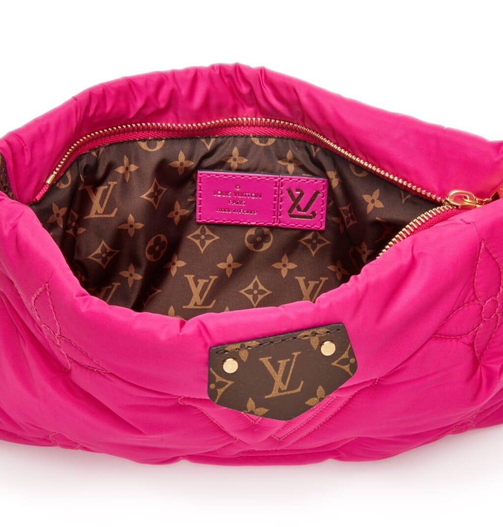 Pink and Black Monogram Econyl Nylon Maxi Multi Pochette Gold Hardware, 2021