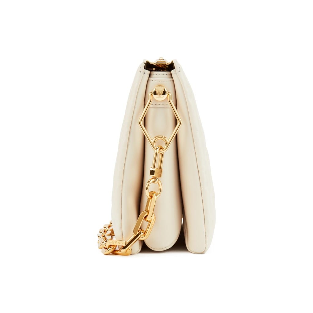 Cream Puffy Monogram Lambskin Coussin PM Gold Hardware, 2021