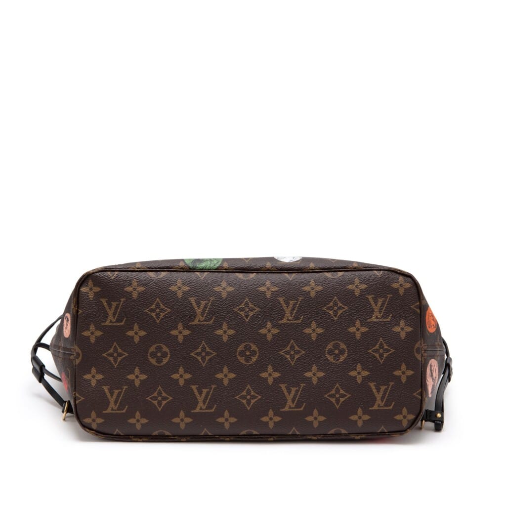 Brown and Multicolor Cameo Monogram Coated Canvas Neverfull MM Gold Hardware, 2021
