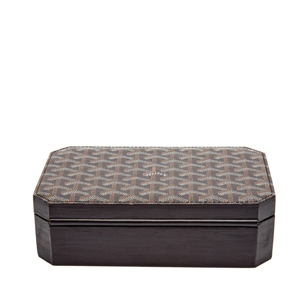 Black Goyardine Coated Canvas and Stacked Leather Box, 2018