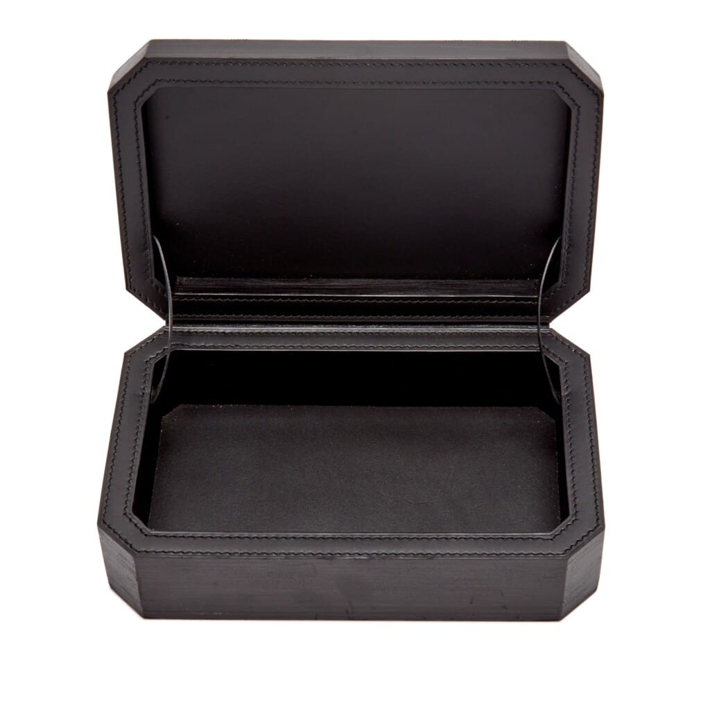 Black Goyardine Coated Canvas and Stacked Leather Box, 2018