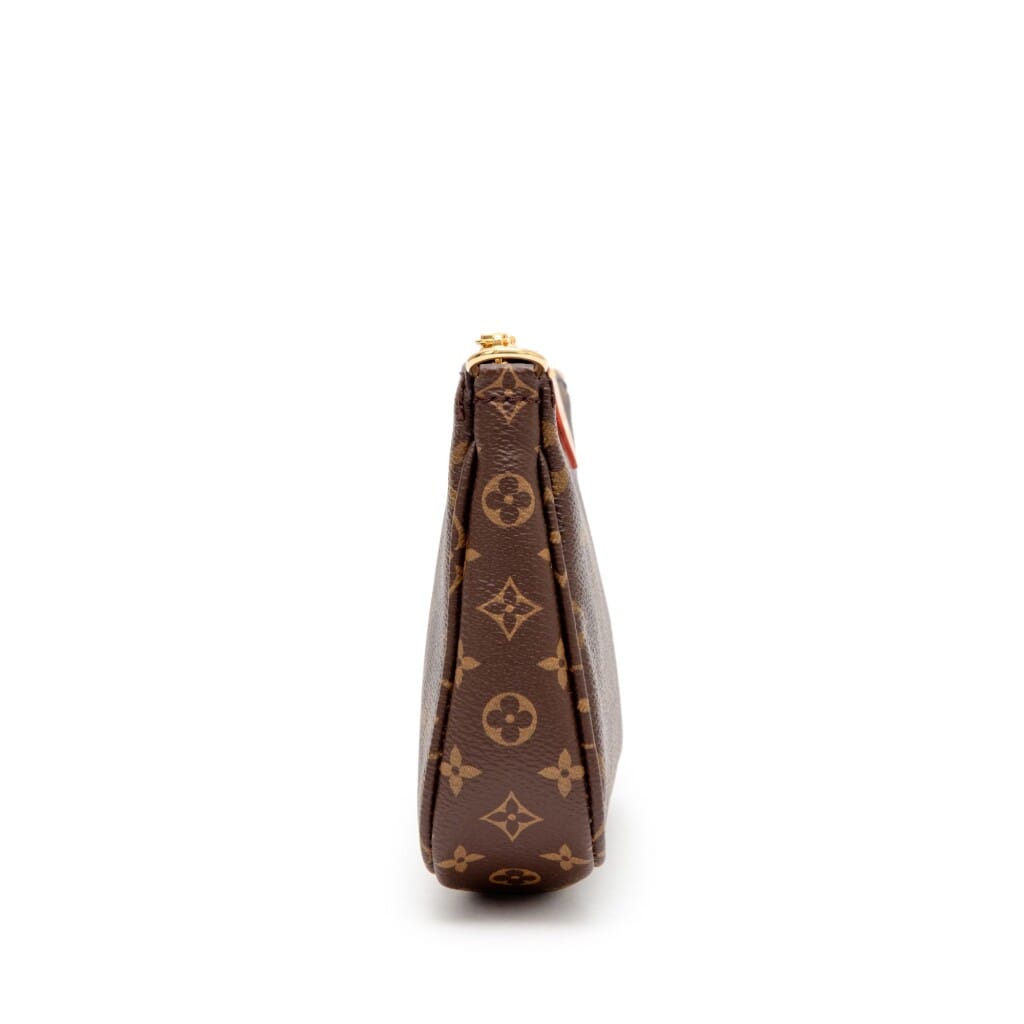 Khaki and Brown Monogram Coated Canvas Multi Pochette Accessoires Gold Hardware, 2021