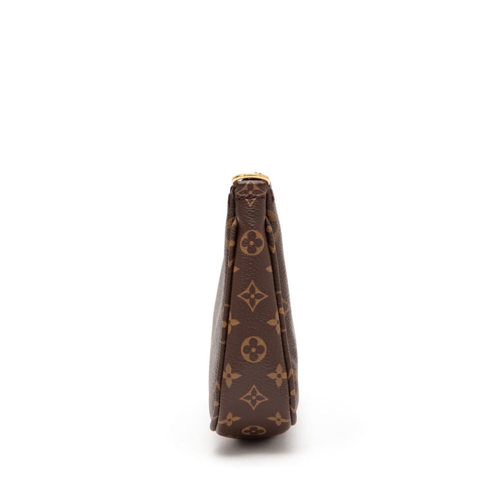 Khaki and Brown Monogram Coated Canvas Multi Pochette Accessoires Gold Hardware, 2021