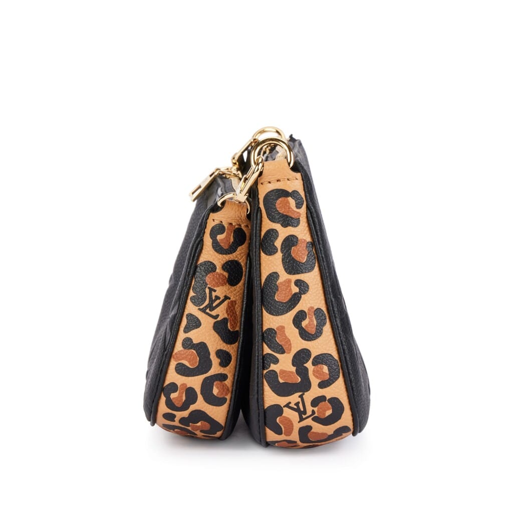 Black Monogram and Brown Leopard Empreinte Leather Multi Pochette Gold Hardware, 2021