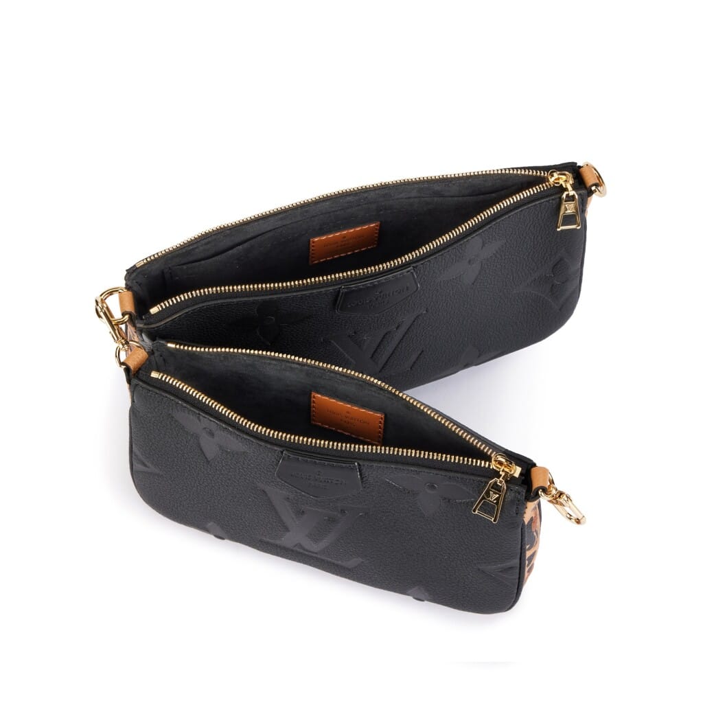 Black Monogram and Brown Leopard Empreinte Leather Multi Pochette Gold Hardware, 2021