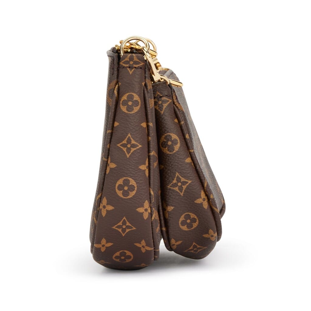 Khaki and Brown Monogram Canvas Multi Pochette Accessories Gold Hardware, 2021