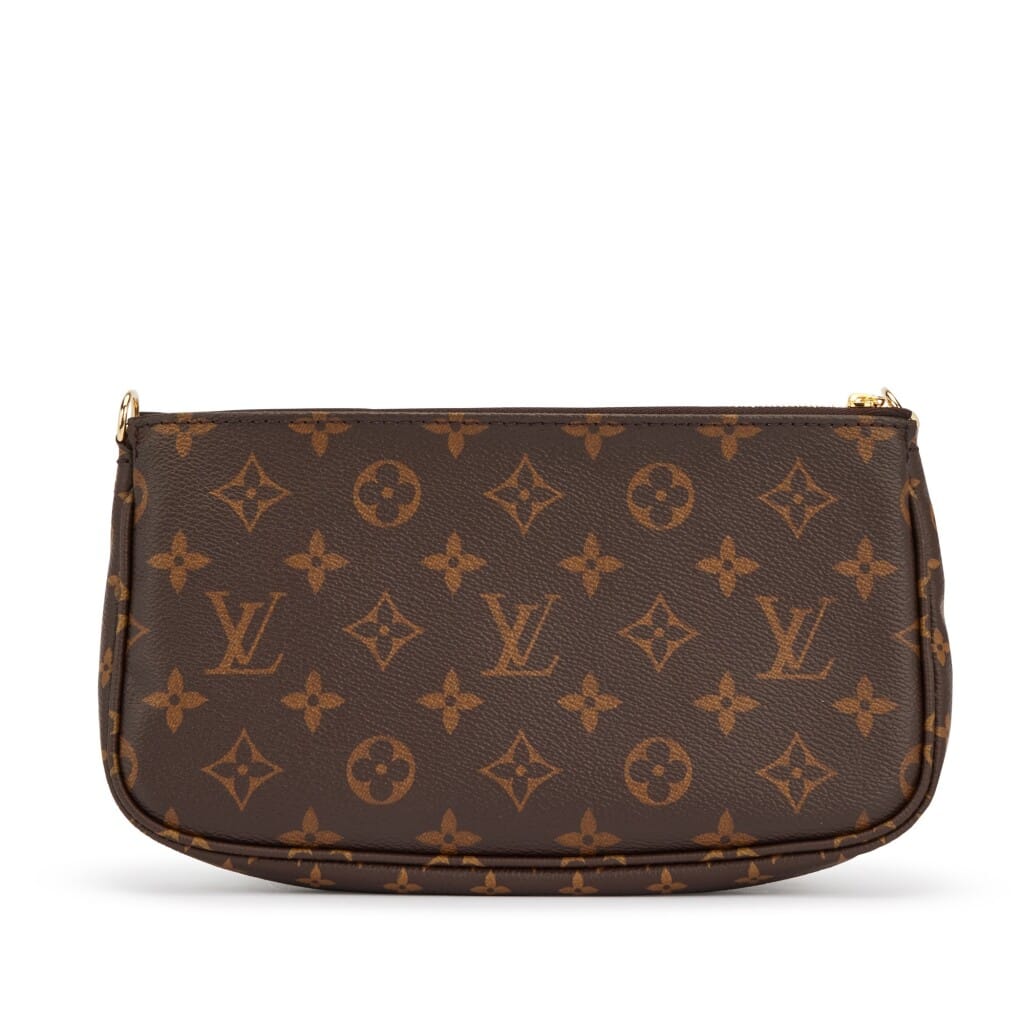 Khaki and Brown Monogram Canvas Multi Pochette Accessories Gold Hardware, 2021
