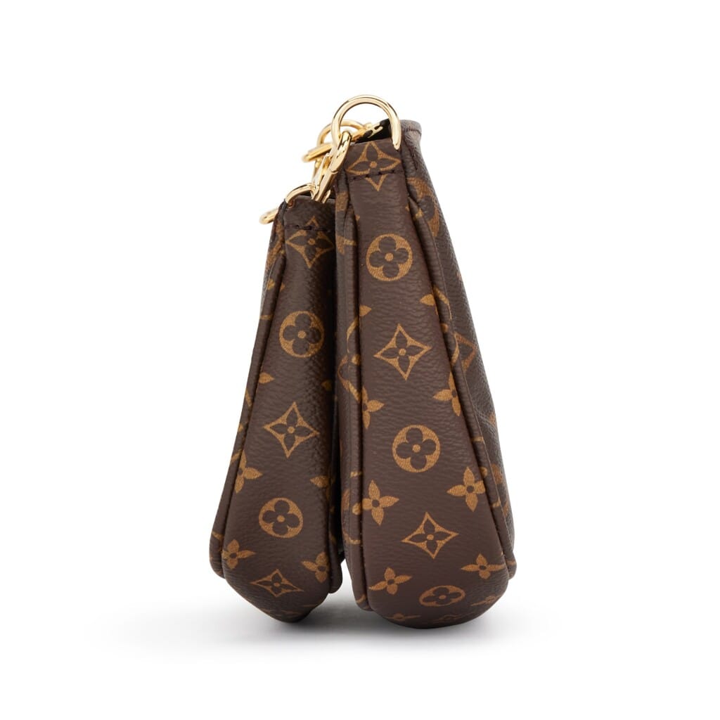 Khaki and Brown Monogram Canvas Multi Pochette Accessories Gold Hardware, 2021