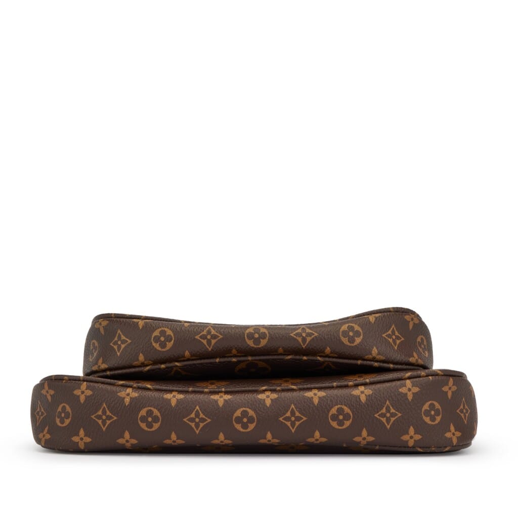 Khaki and Brown Monogram Canvas Multi Pochette Accessories Gold Hardware, 2021
