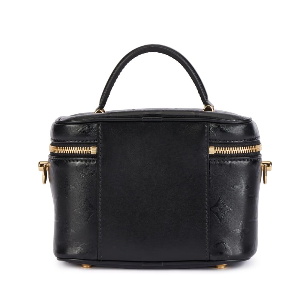Black Monogram Ink Lambskin Vanity PM Gold Hardware, 2020