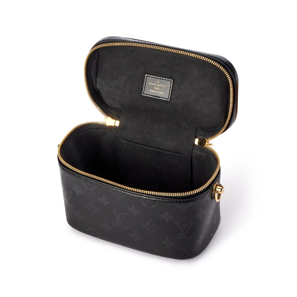 Black Monogram Ink Lambskin Vanity PM Gold Hardware, 2020