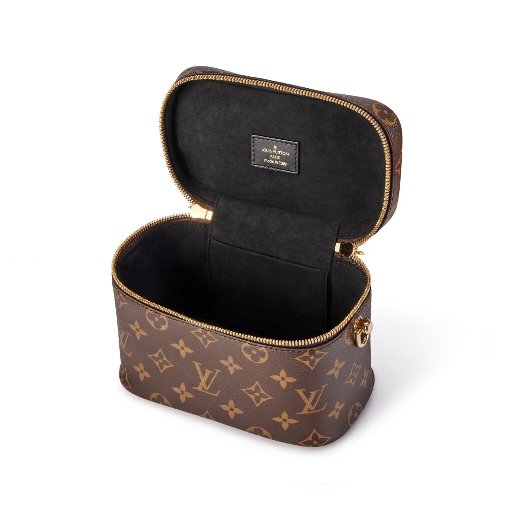 Brown Monogram and Monogram Reverse Coated Canvas Vanity PM Gold Hardware, 2020