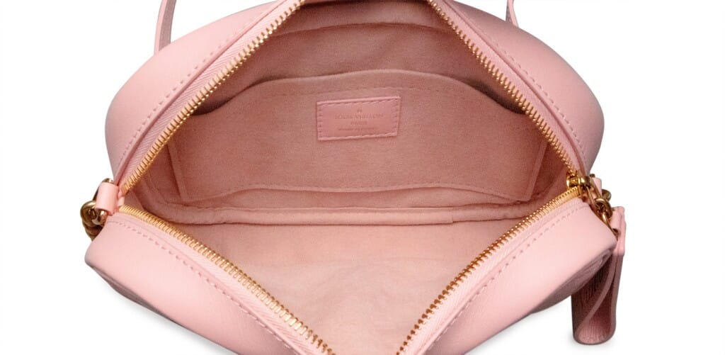 Rose Ballerine Quilted Calfskin Small New Wave Camera Bag Gold Hardware, 2018