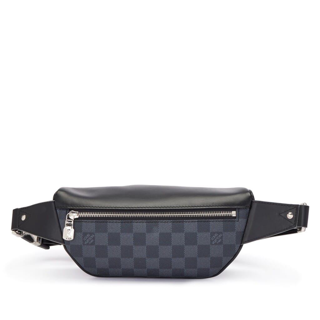 Virgil Abloh Black and Damier Graphite Coated Canvas and Calfskin Campus Bum Bag Silver Hardware, 2019