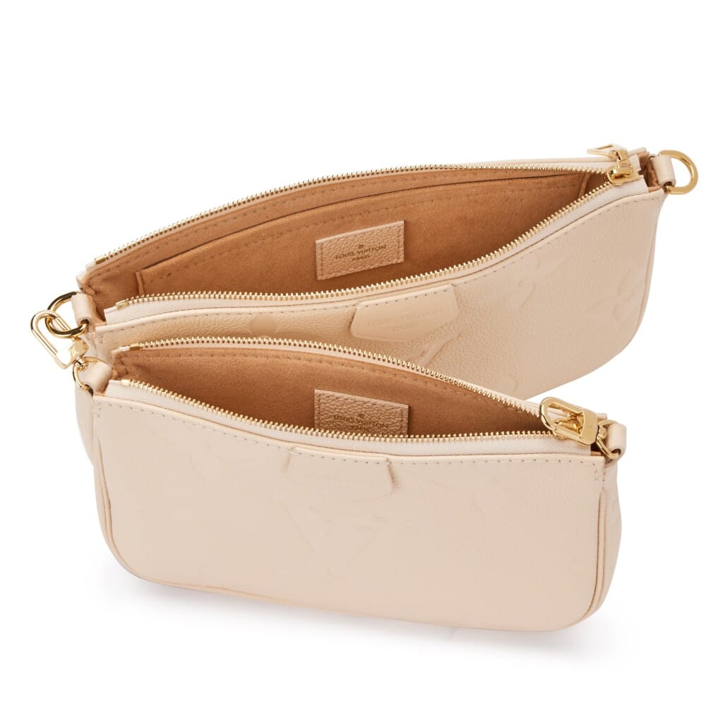 Cream Giant Monogram Empreinte Multi Pochette Accessoires Gold Hardware, 2021