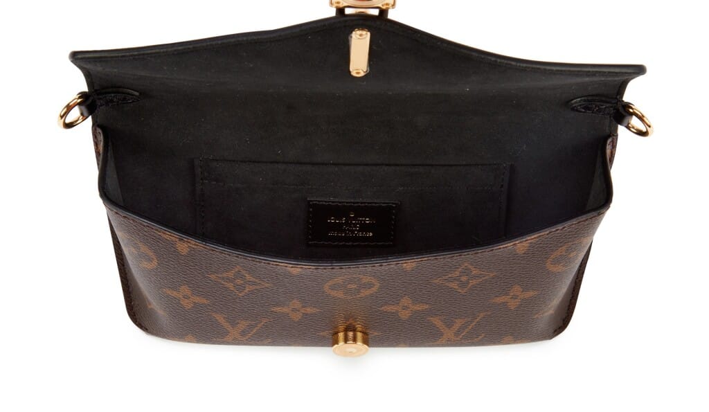 Black and Monogram Coated Canvas and Calfskin Padlock on Strap Gold Hardware, 2021