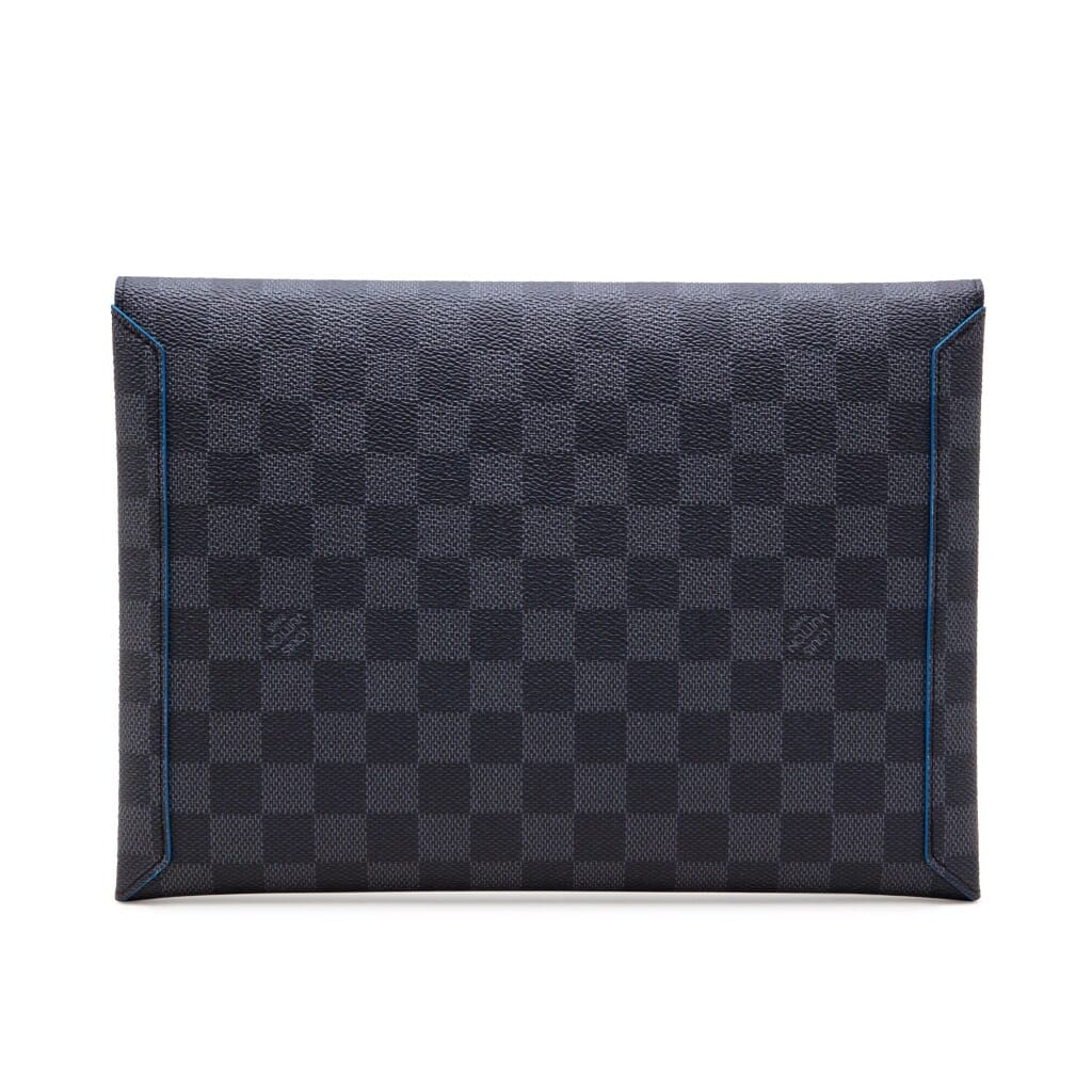 Virgil Abloh Damier Graphite Coated Canvas Rainbow Alpha Triple Pouches Silver Hardware, 2020