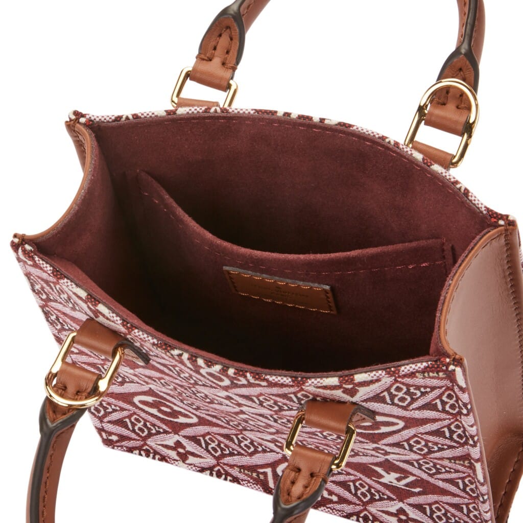 Bordeaux Monogram Jacquard Since 1854 Petit Sac Plat Gold Hardware, 2020