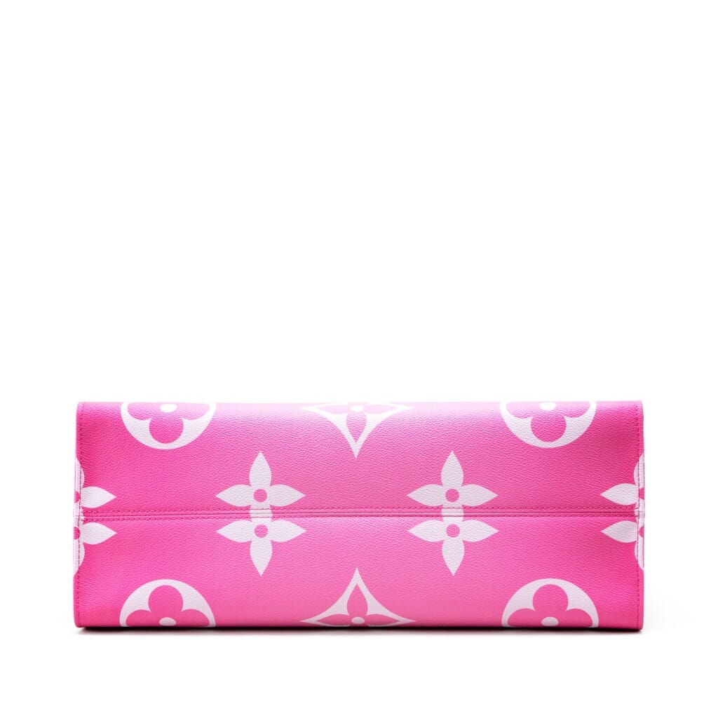 Red Tie-Dye Giant Monogram Escale Coated Canvas OnTheGo GM Silver Hardware, 2020
