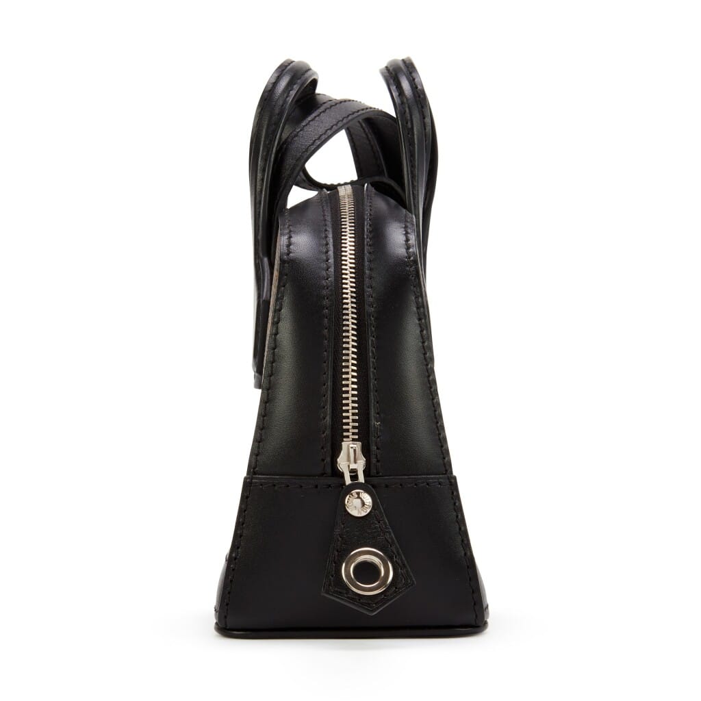 Black and Brown Monogram Coated Canvas and Calfskin Nano Dora Silver Hardware, 2016