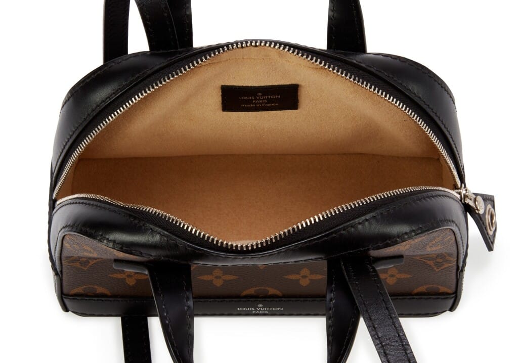 Black and Brown Monogram Coated Canvas and Calfskin Nano Dora Silver Hardware, 2016