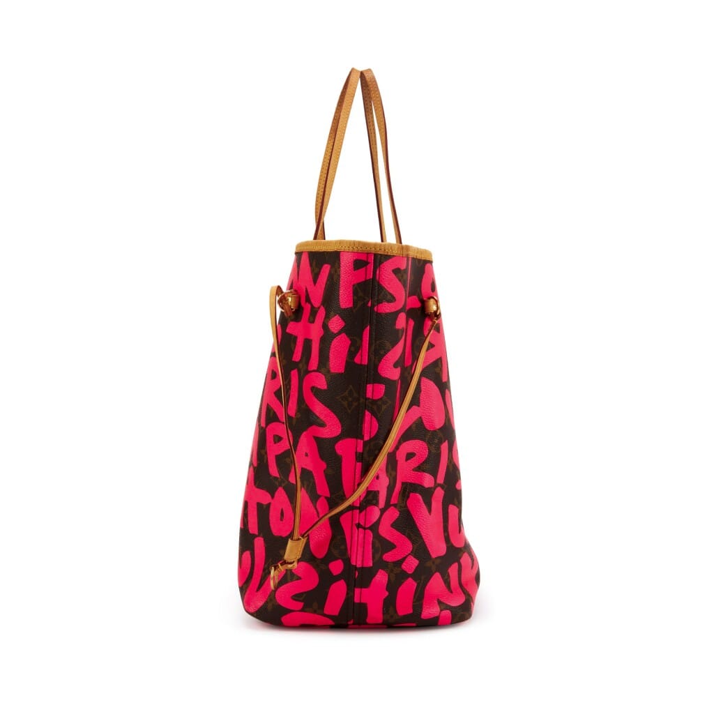 Stephen Sprouse Pink Monogram Graffiti Coated Canvas Neverfull GM Gold Hardware, 2009