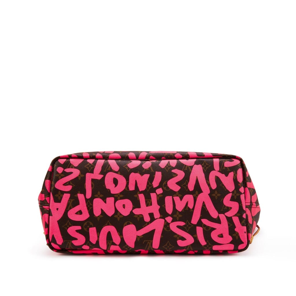 Stephen Sprouse Pink Monogram Graffiti Coated Canvas Neverfull GM Gold Hardware, 2009