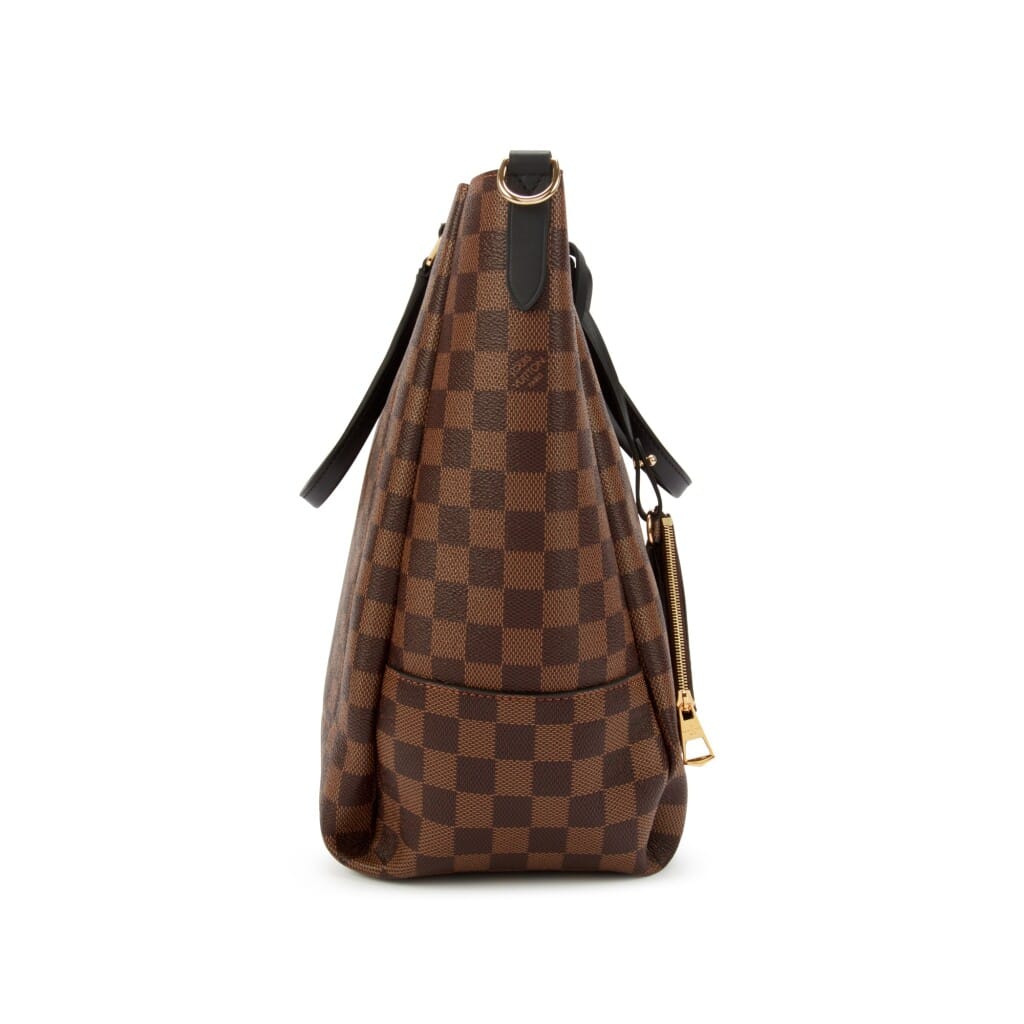 Damier Ebene Coated Canvas Belmont MM Gold Hardware, 2021