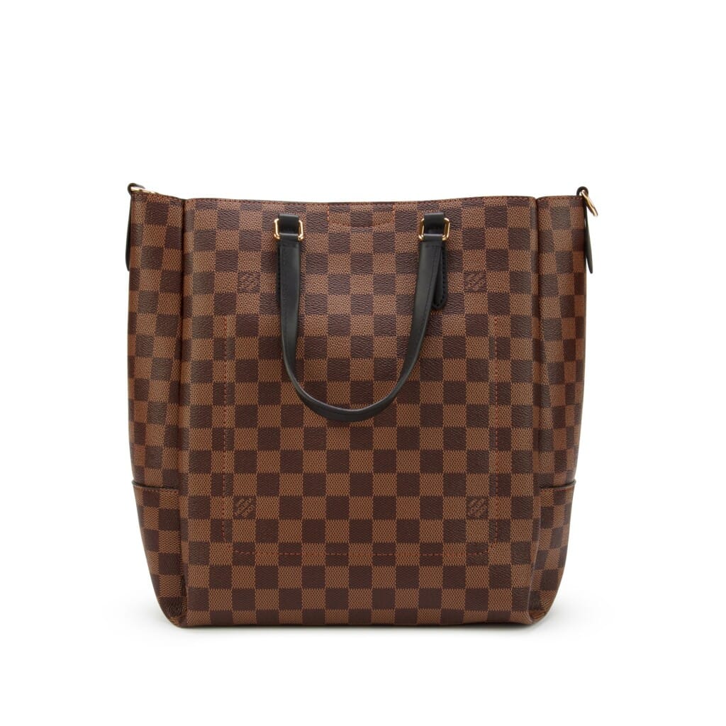 Damier Ebene Coated Canvas Belmont MM Gold Hardware, 2021