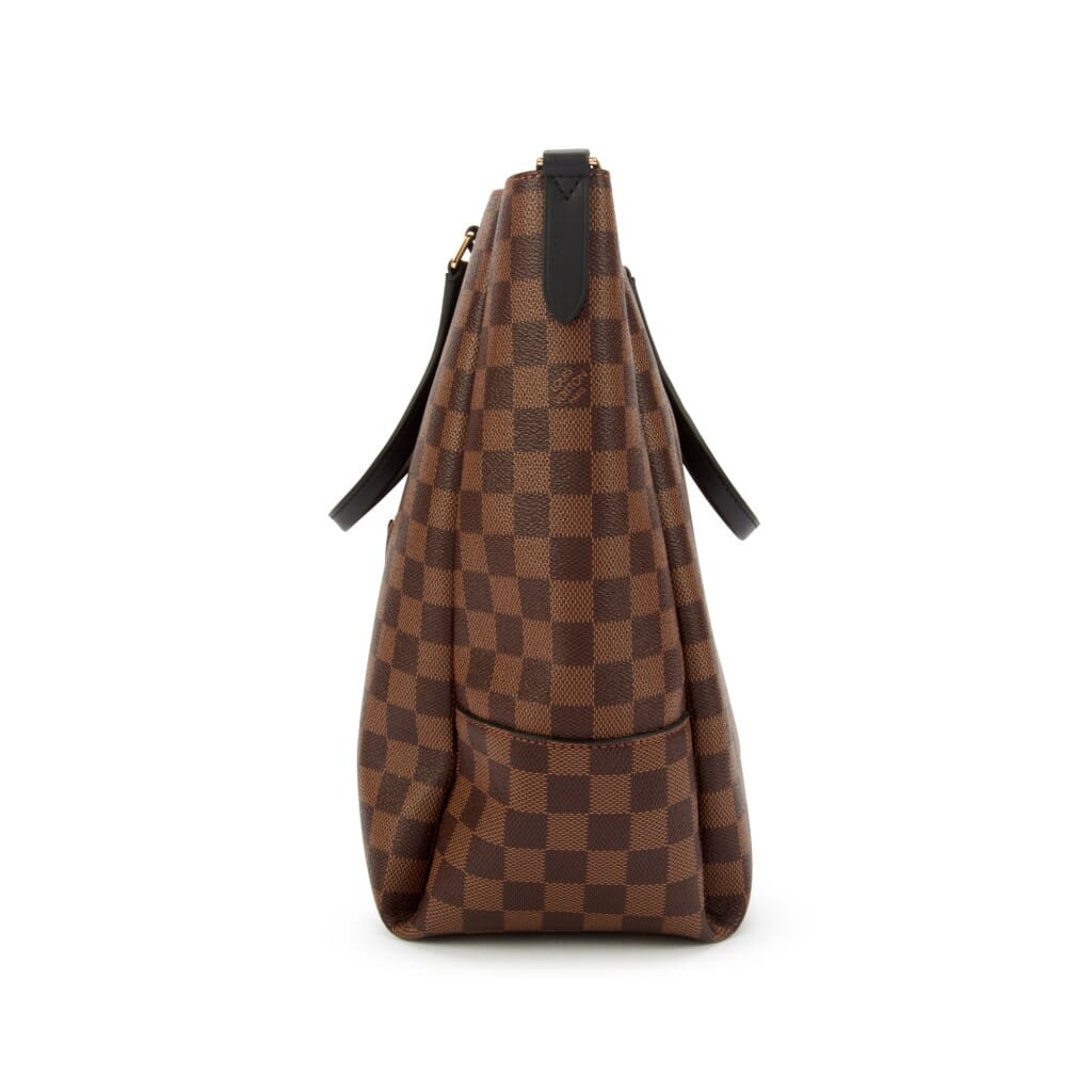 Damier Ebene Coated Canvas Belmont MM Gold Hardware, 2021
