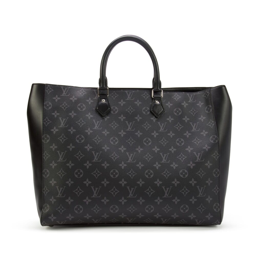 Black Monogram Eclipse Coated Canvas Grand Sac Silver Hardware, 2021