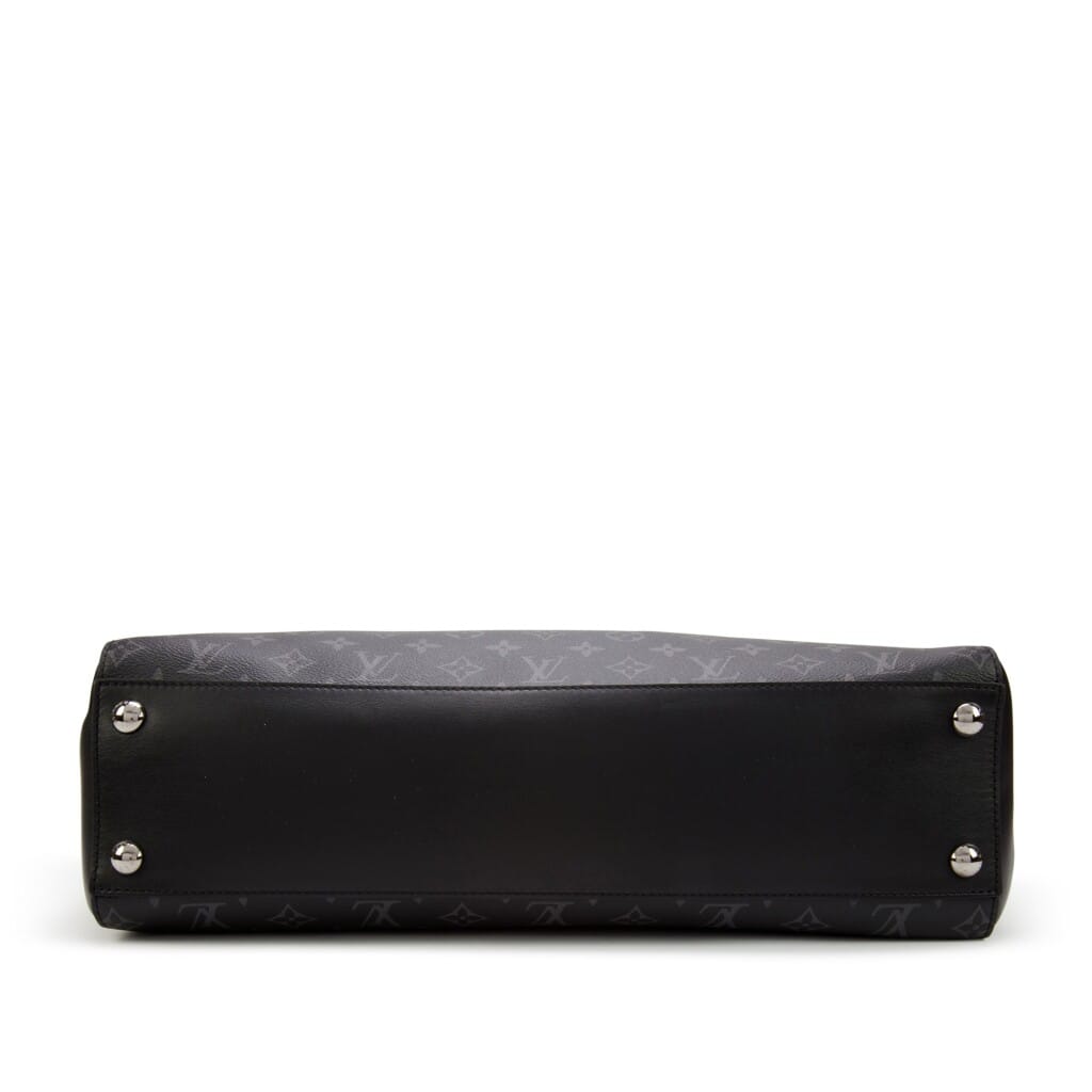 Black Monogram Eclipse Coated Canvas Grand Sac Silver Hardware, 2021