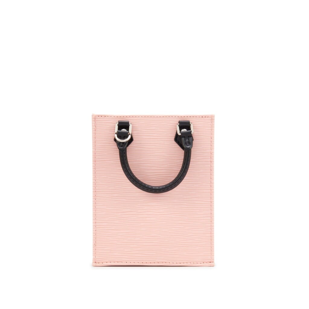 Rose Ballerine and Black Epi Petite Sac Plat Silver Hardware, 2020