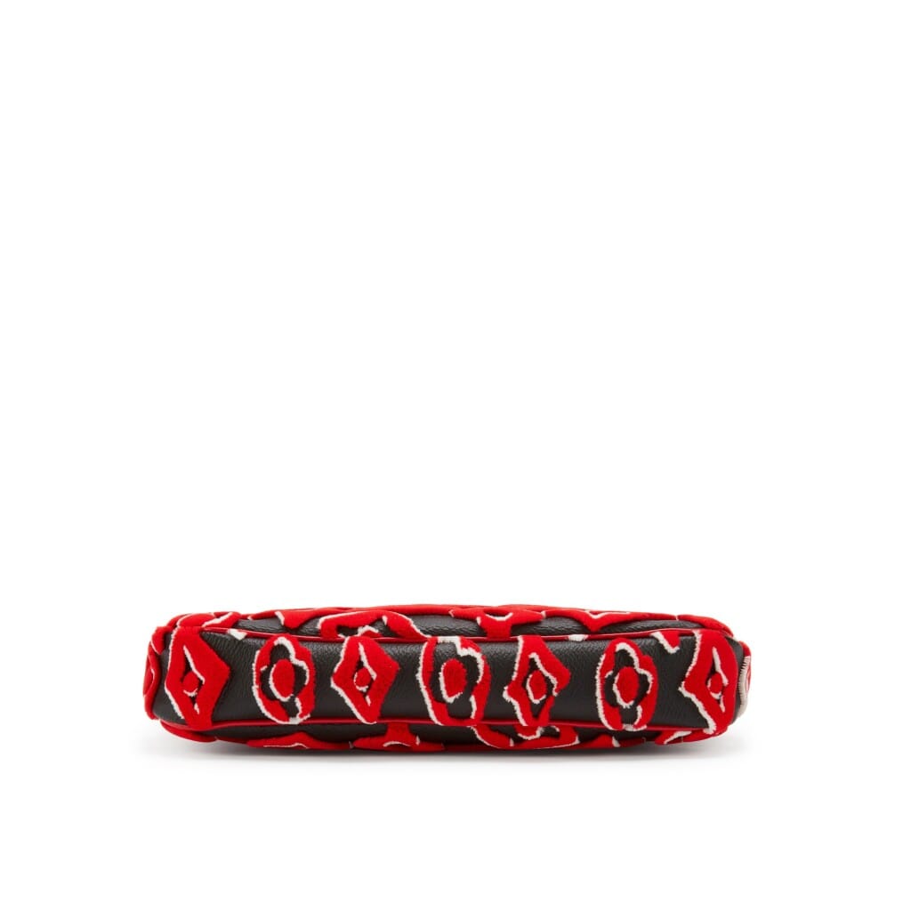 Red, White, and Black Tufted Monogram Canvas LVxUF Pochette Accessoires Gold Hardware, 2020