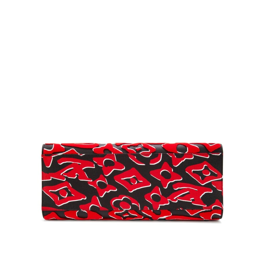 Red, White, and Black Tufted Monogram Canvas LVxUF OnTheGo GM Gold Hardware, 2020