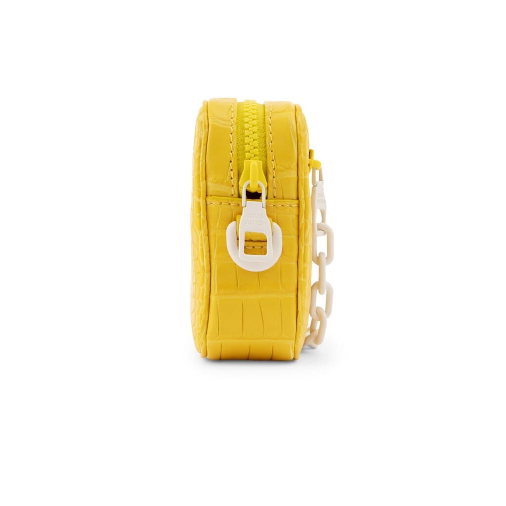 Virgil Abloh Yellow Matte Alligator Pochette Volga Matte White Hardware, 2018