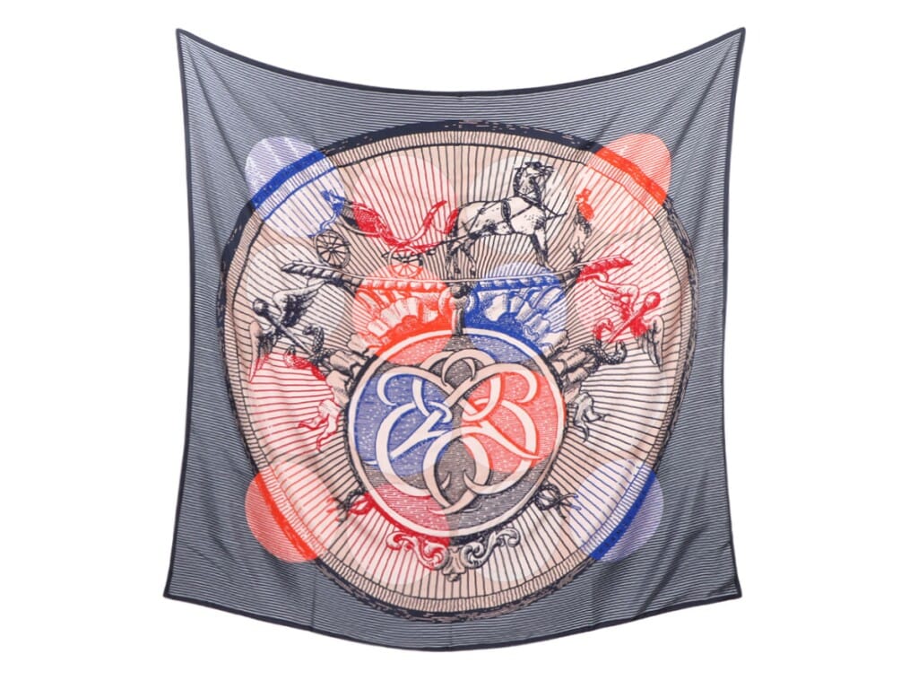 Exceptional Suite et Poursuite Cashmere Silk Embroidered Giant Scarf 140cm