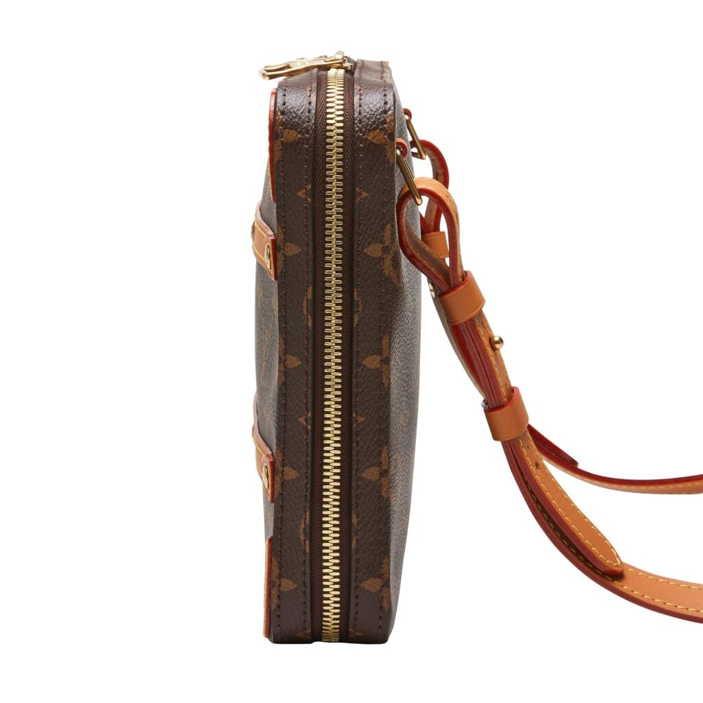 Brown Monogram Soft Trunk Messenger PM Gold Tone Hardware