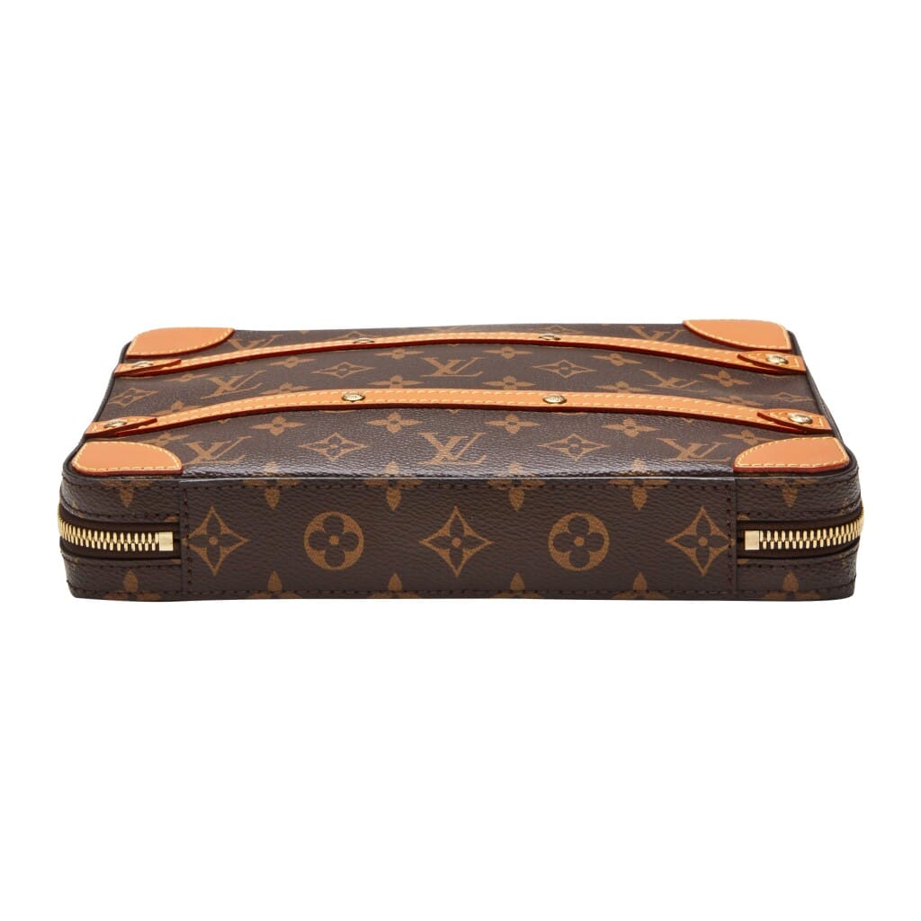 Brown Monogram Soft Trunk Messenger PM Gold Tone Hardware